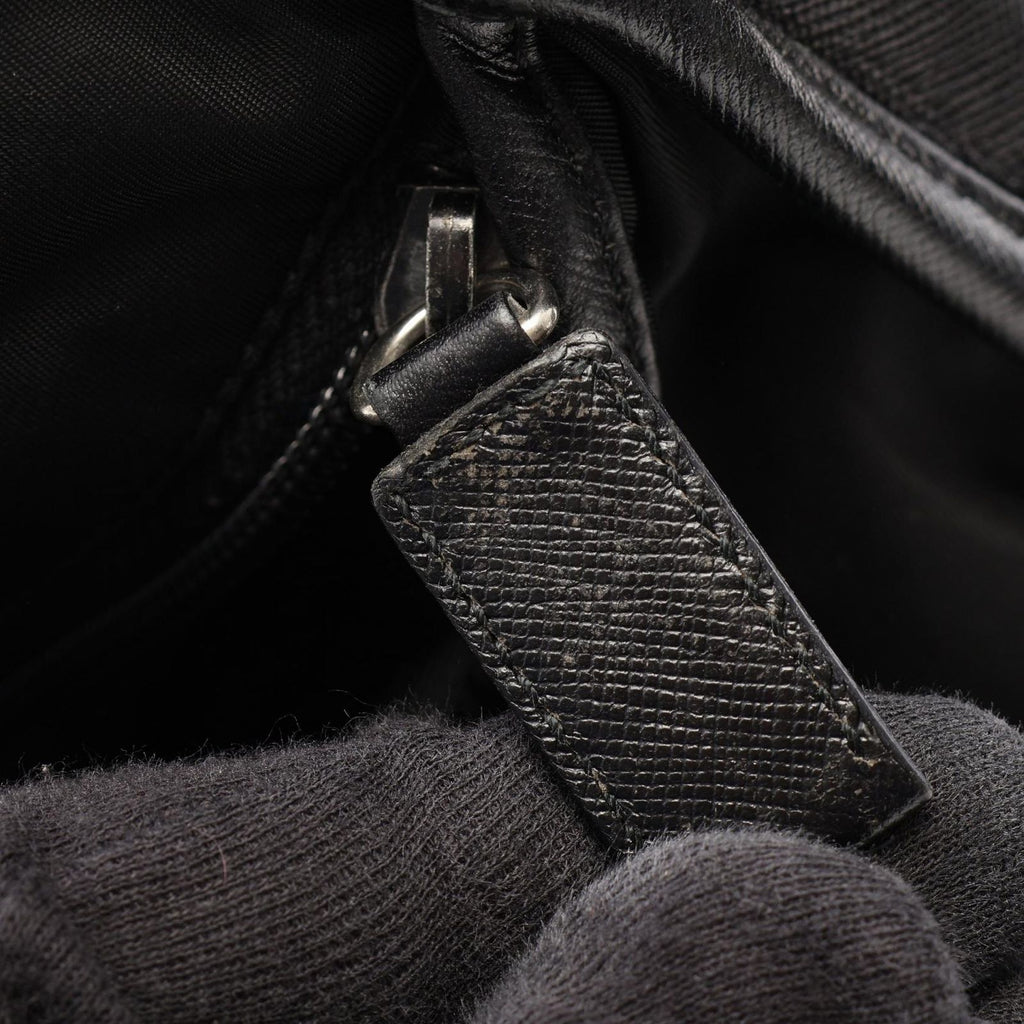 Prada Shoulder Bag Nylon Saffiano Leather — view 8