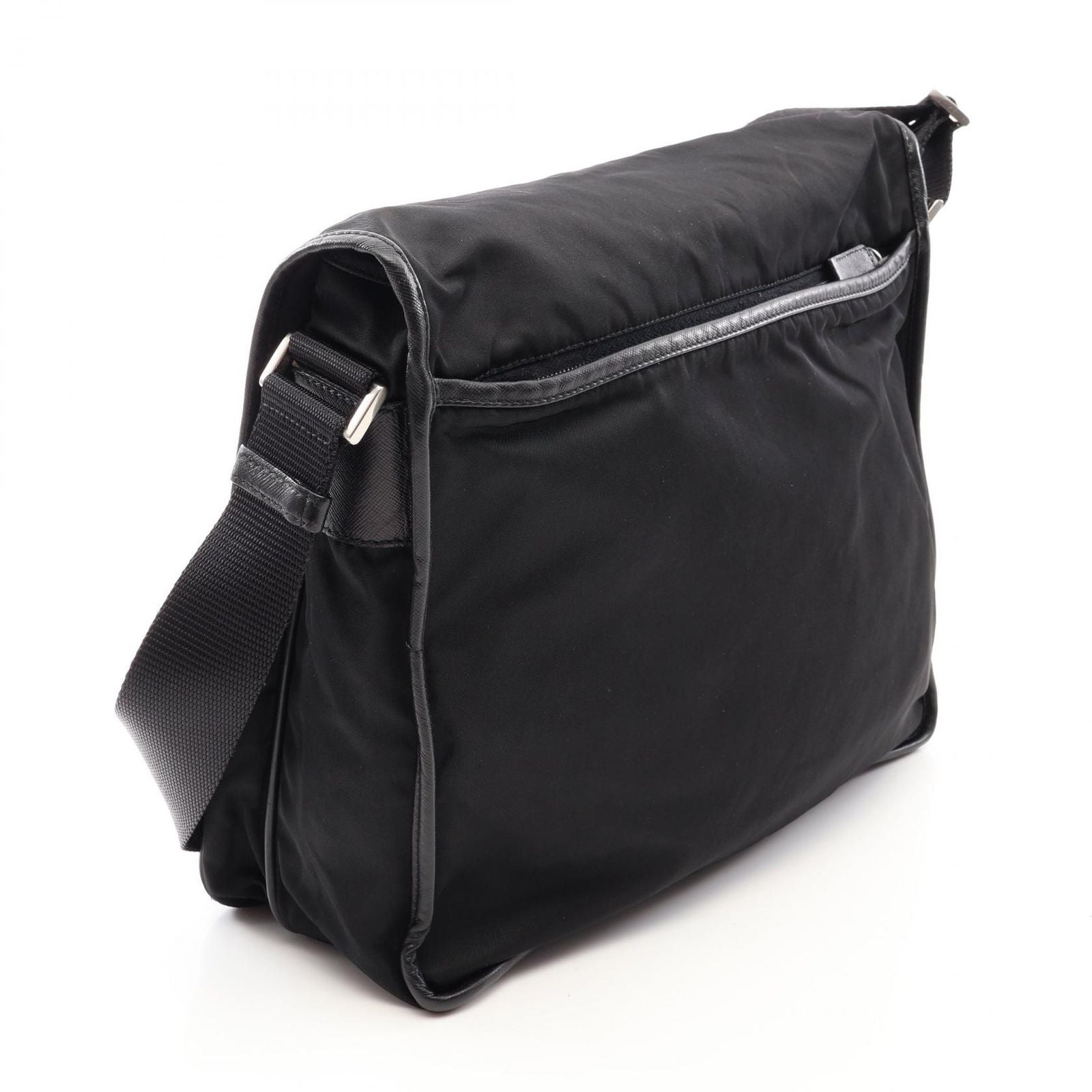 Prada Shoulder Bag Nylon Saffiano Leather — view 2