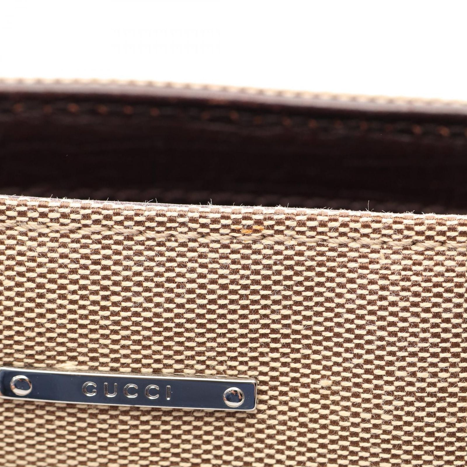 Gucci Sherry Line Canvas Leather Handbag — view 7