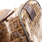 Fendi Boston Bag Zucchino Canvas Leather — view 7