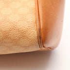 Celine Macadam Embossed Logo Canvas Leather Hand Beige Handbag — view 8
