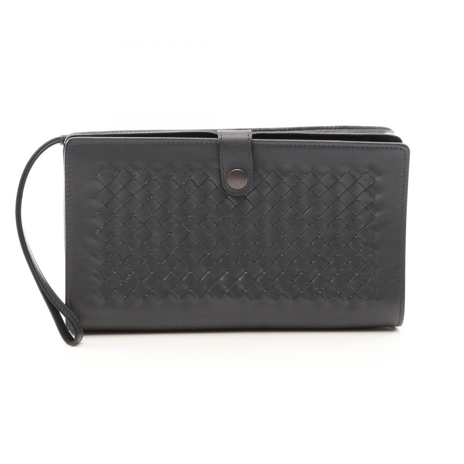 Bottega Veneta Clutch Intrecciato with Hand Strap Leather