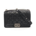 Chanel Shoulder Bag Boy Black Leather Boy Chain