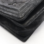 Chanel Shoulder Bag Boy Black Leather Boy Chain — view 8