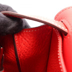 Hermes Halzan 31 2-Way Rouge Tomato Leather Shoulder Bag — view 5