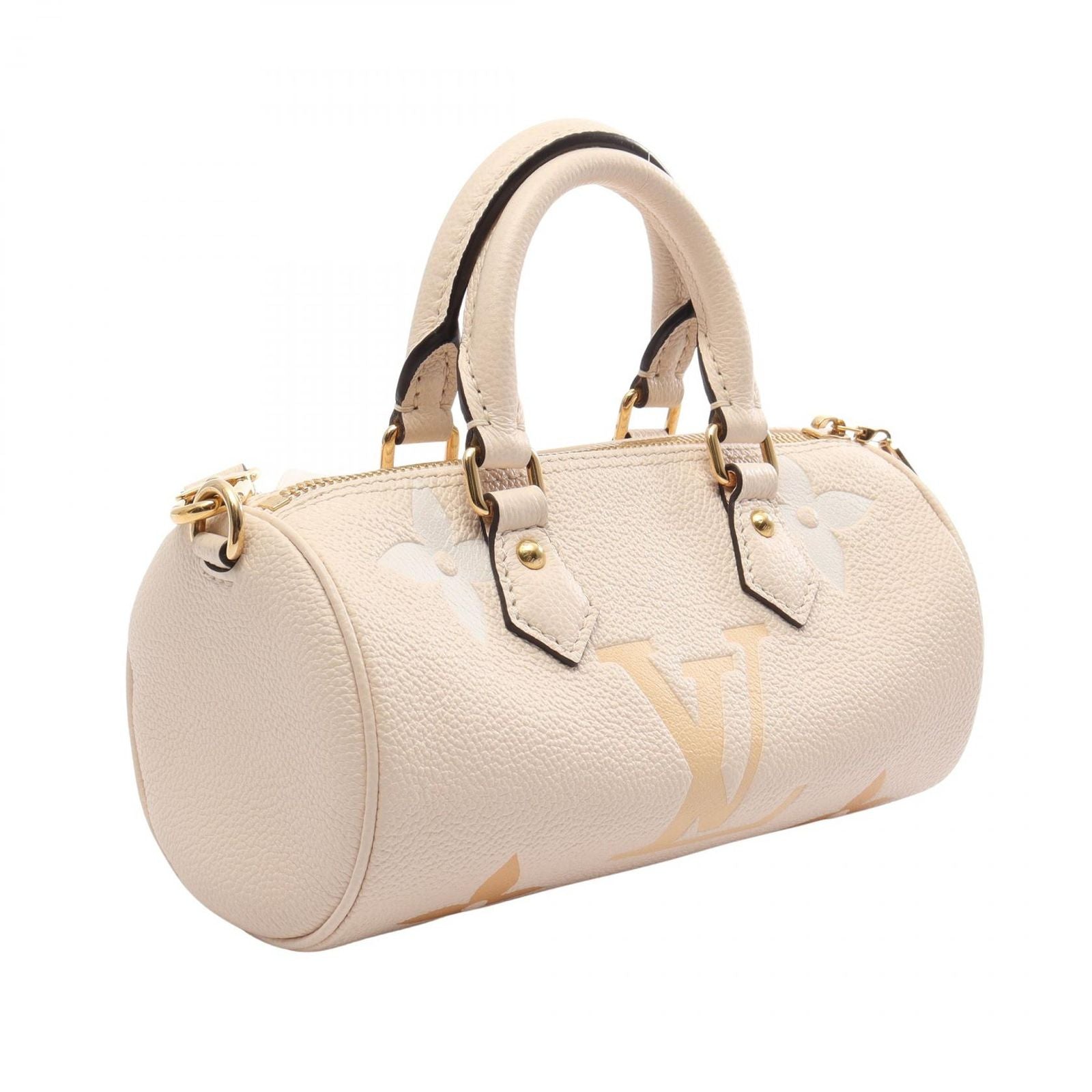Louis Vuitton Papillon BB 2-Way Cream Saffron Leather Handbag — view 2