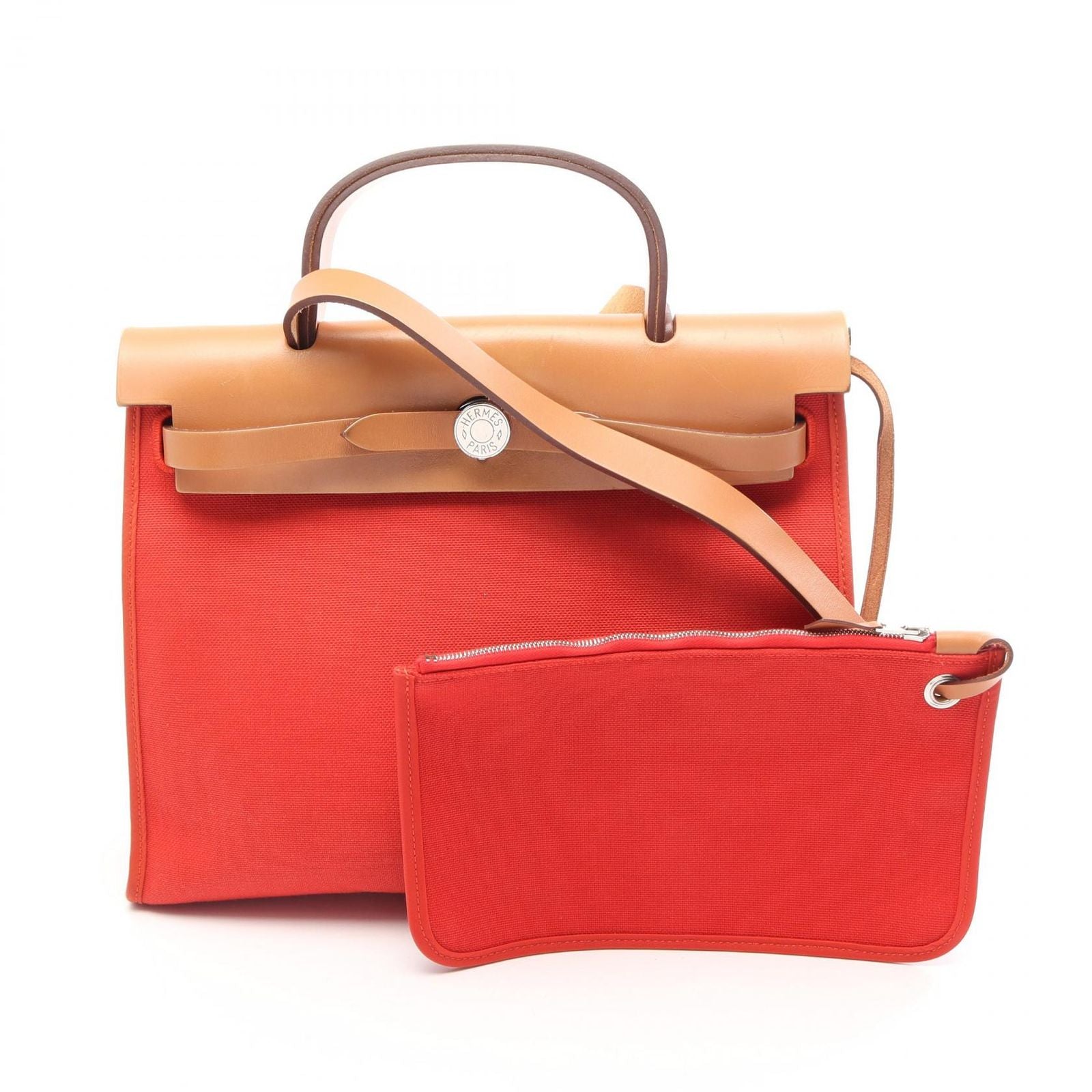Hermes Herbag Zip PM Tail Batieux Natural 2-Way Handbag