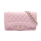 Chanel Shoulder Bag Quilted Single Flap Light Pink Lambskin Chain