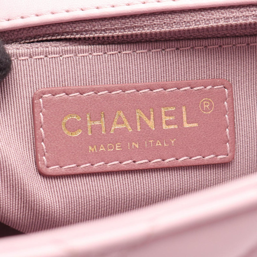 Chanel Shoulder Bag Quilted Single Flap Light Pink Lambskin Chain — view 4