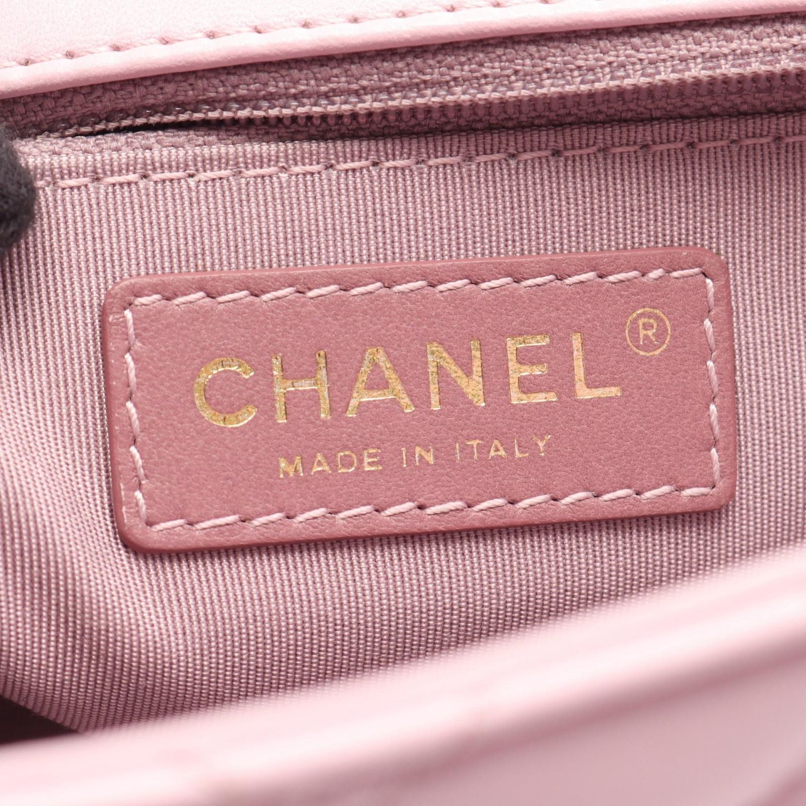 Chanel Shoulder Bag Quilted Single Flap Light Pink Lambskin Chain — view 4