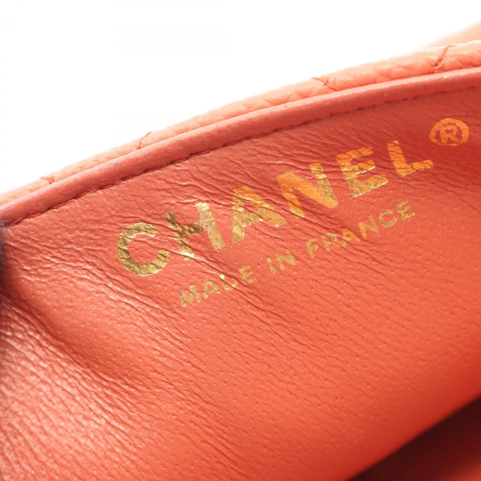 Chanel Shoulder Bag Quilted East Waist Orange Brown Caviar Leather Chain — view 4