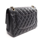Chanel Shoulder Bag Maxi Quilted 30 Classic Large Double Flap Black Caviar — view 2