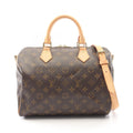 Louis Vuitton Speedy Bandouliere 30 Monogram 2-Way Canvas Leather Handbag