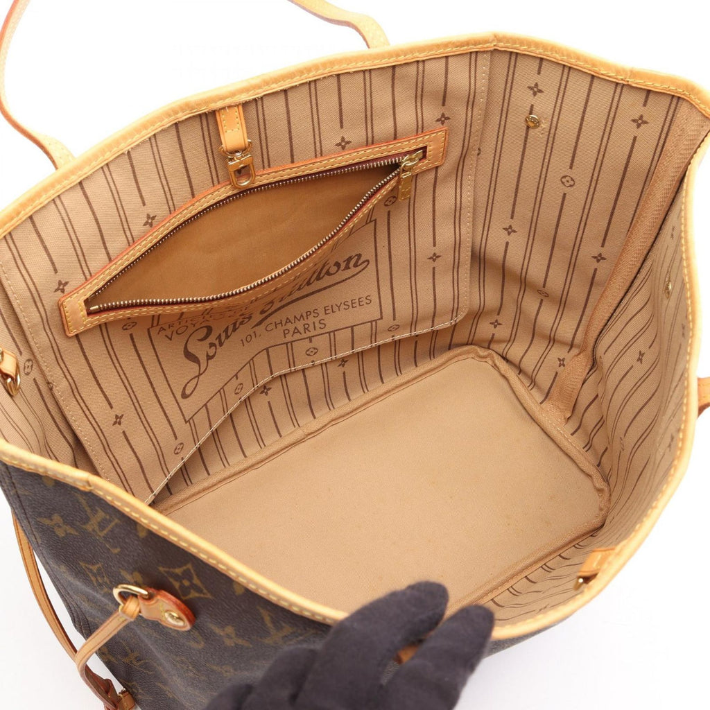 Louis Vuitton Tote Bag Neverfull MM Canvas Leather — view 3