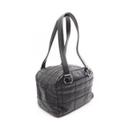 Chanel Tote Bag Choco Bar Black Caviar Leather Mini Bost — view 2