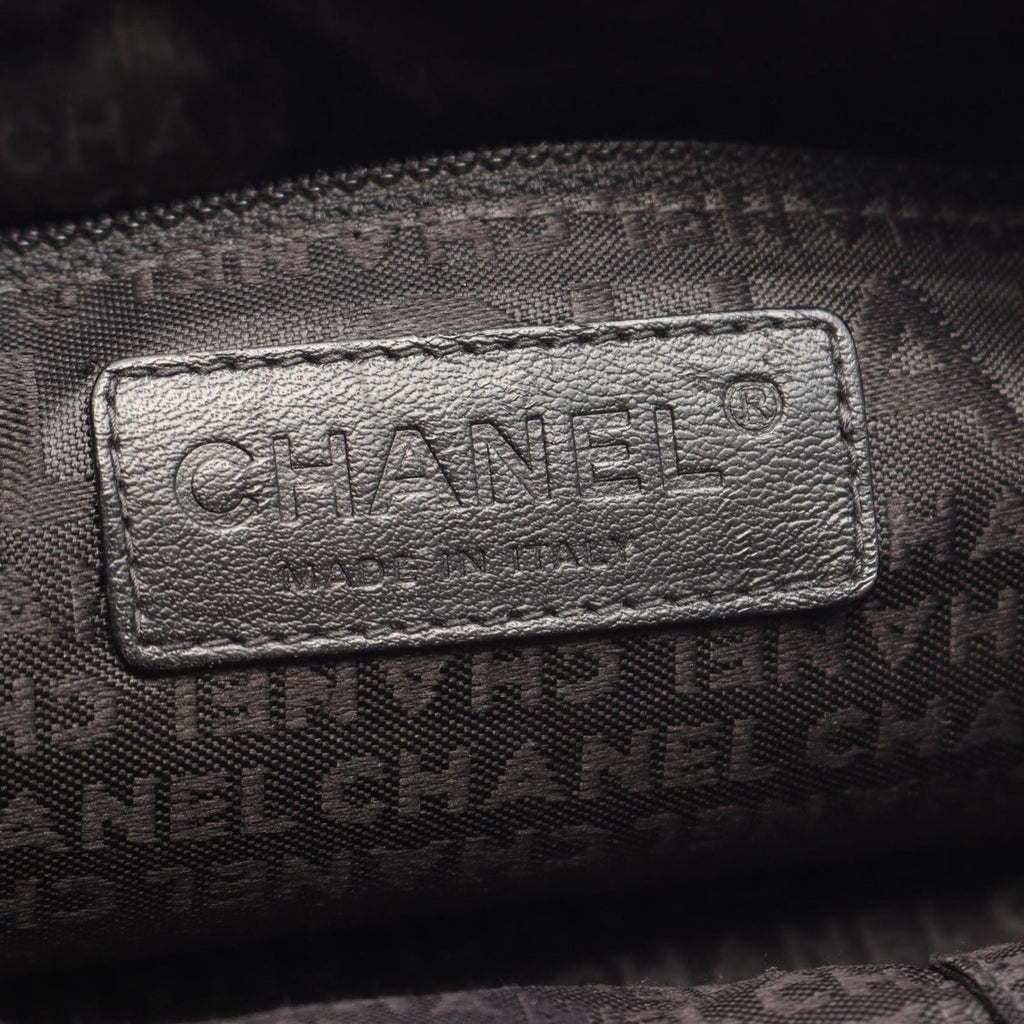 Chanel Tote Bag Choco Bar Black Caviar Leather Mini Bost — view 4