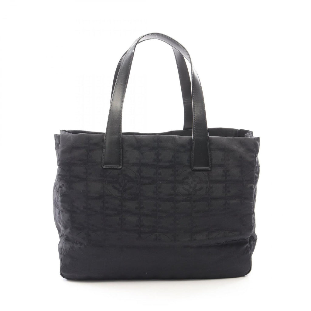 Chanel Tote Bag New Travel Line MM Black Leather MM