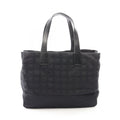 Chanel Tote Bag New Travel Line MM Black Leather MM