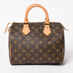 Louis Vuitton Speedy 25 Handbag Monogram Vachetta Leather Brown Gold — view 2