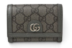 Gucci Bifold Card Case Business Ophidia GG Supreme Gray Wallet