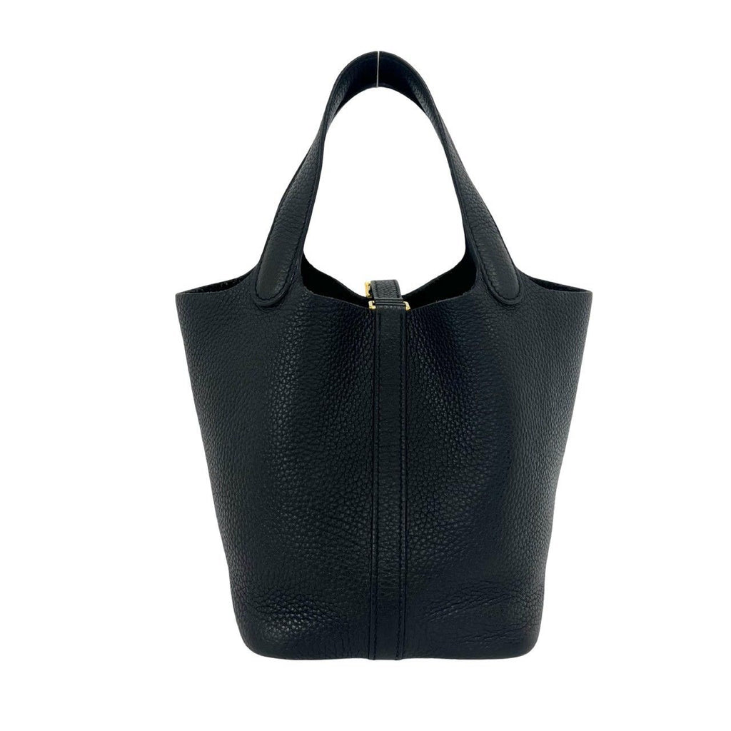 Hermes Picotin Lock PM Taurillon Clemence Leather Handle Tote Bag Black — view 3
