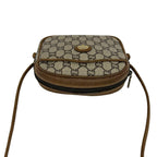 Gucci Vintage Plus Logo Leather Mini Shoulder Bag Pochette Brown — view 4