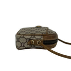 Gucci Vintage Plus Logo Leather Mini Shoulder Bag Pochette Brown — view 6