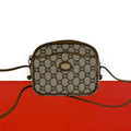 Gucci Vintage Plus Logo Leather Mini Shoulder Bag Pochette Brown