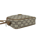 Gucci Vintage Plus Logo Leather Mini Shoulder Bag Pochette Brown — view 7