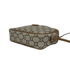 Gucci Vintage Plus Logo Leather Mini Shoulder Bag Pochette Brown — view 8