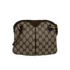 Gucci Vintage Sherry Line GG Logo Leather Shoulder Bag Crossbody Brown — view 3