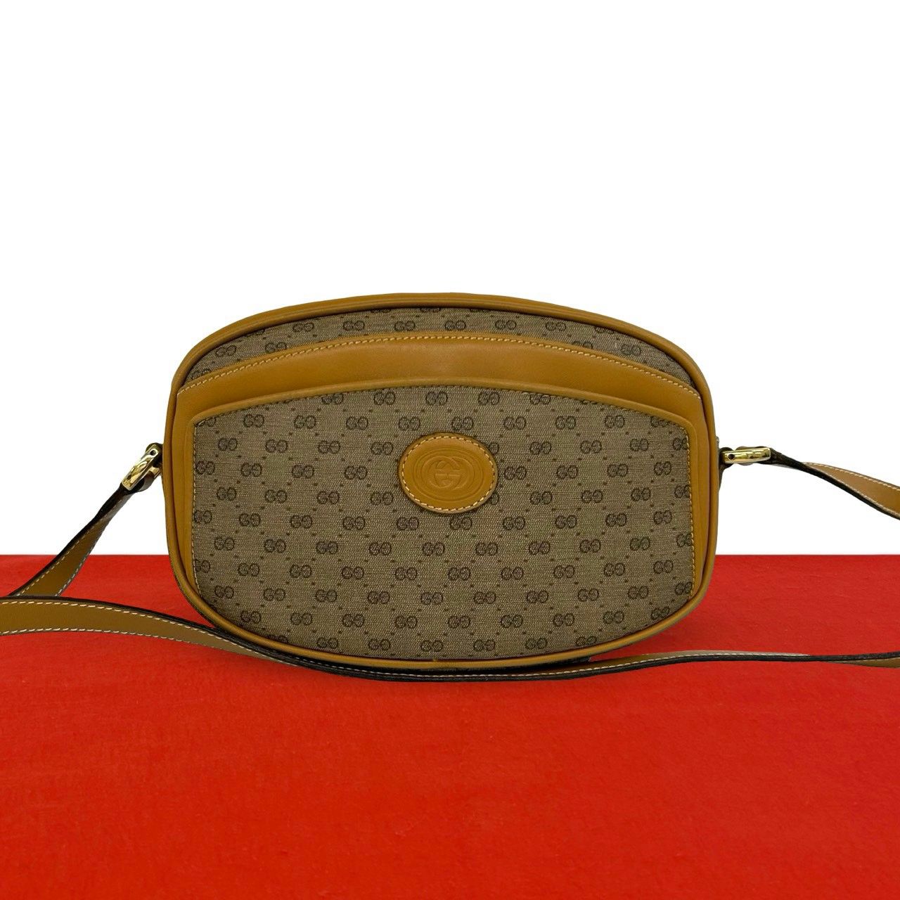 Gucci Almost Micro GG Pattern Logo Leather Mini Shoulder Bag Crossbody Pochette