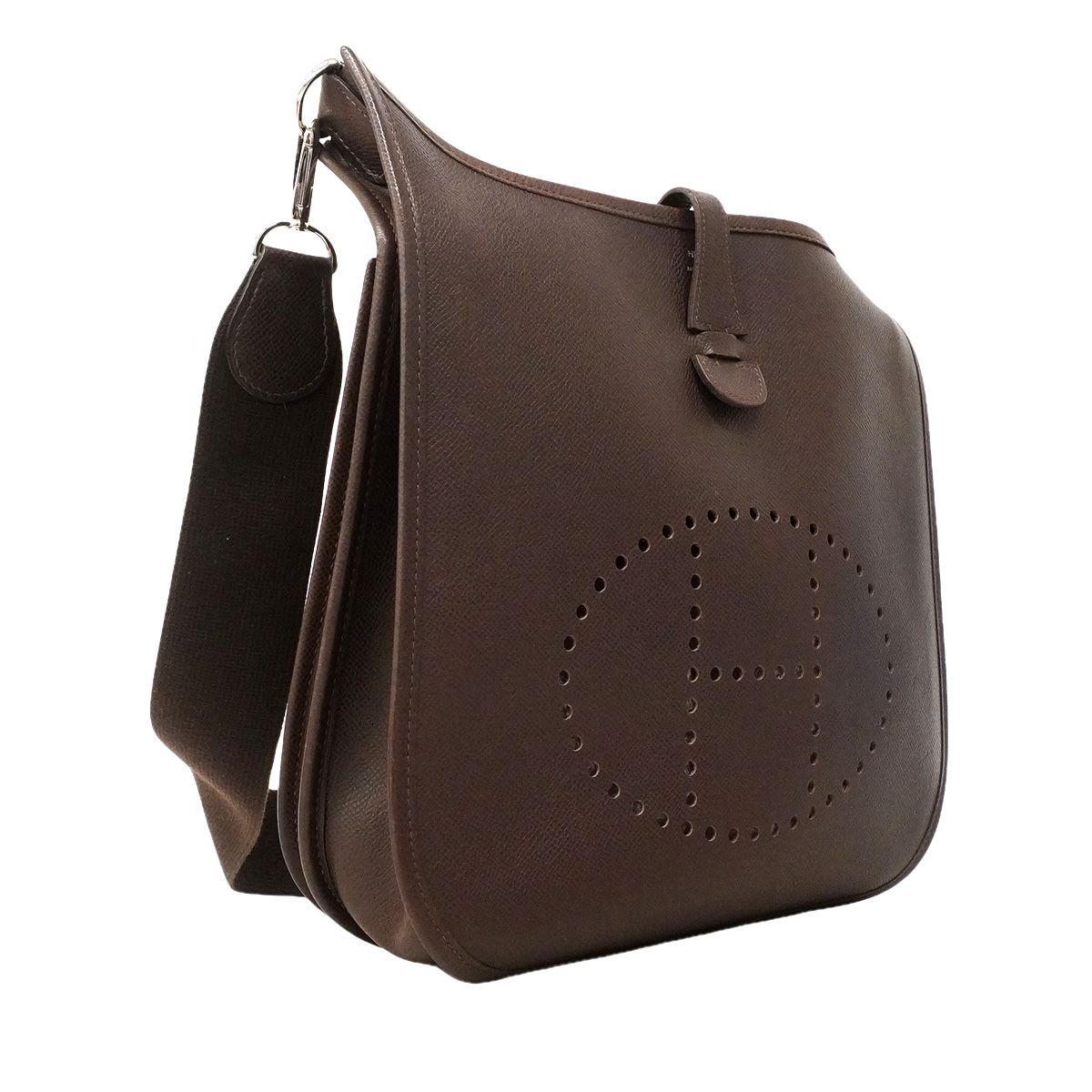 Hermes Shoulder Bag Evelyne Veau Epsom Havana Silver — view 2