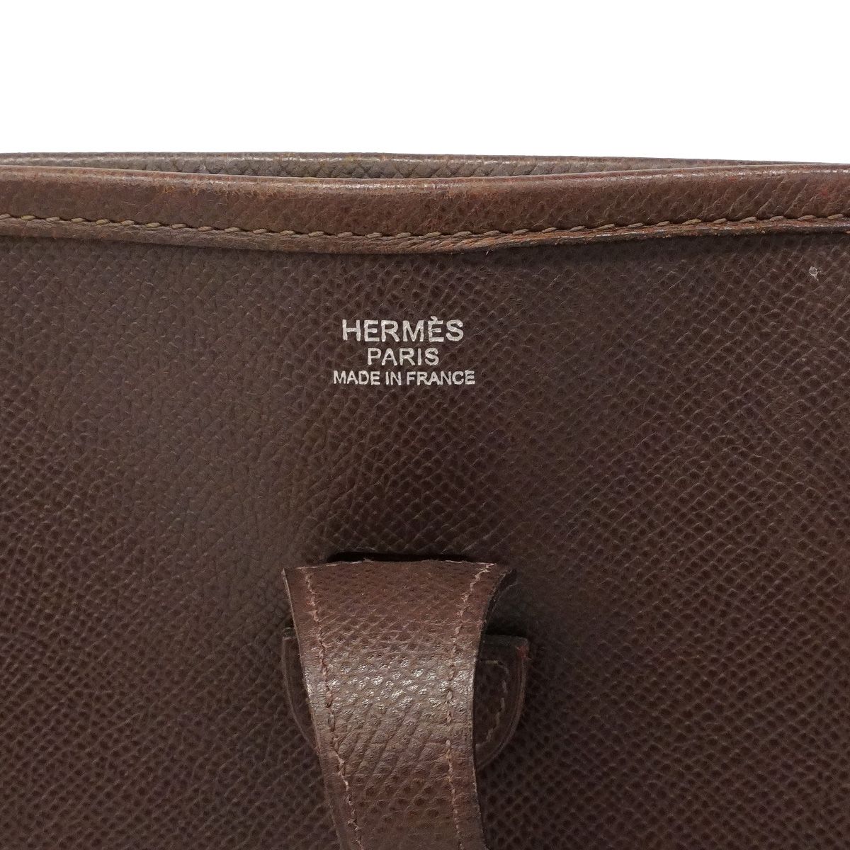 Hermes Shoulder Bag Evelyne Veau Epsom Havana Silver — view 5
