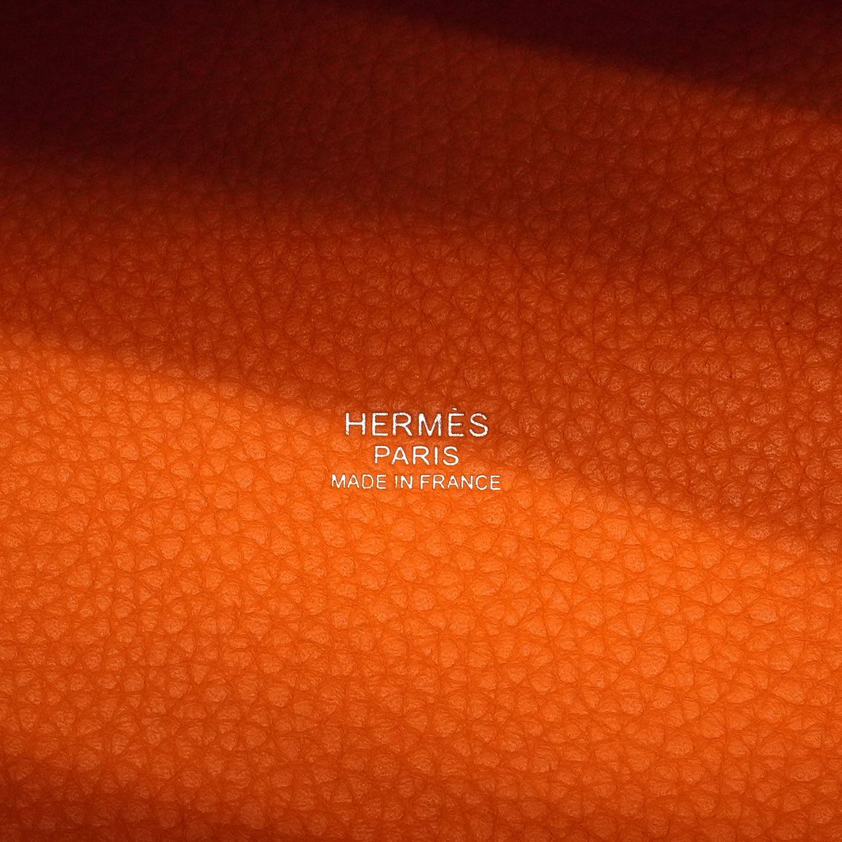 Hermes Picotin Lock PM Taurillon Clemence Orange Silver Handbag — view 5