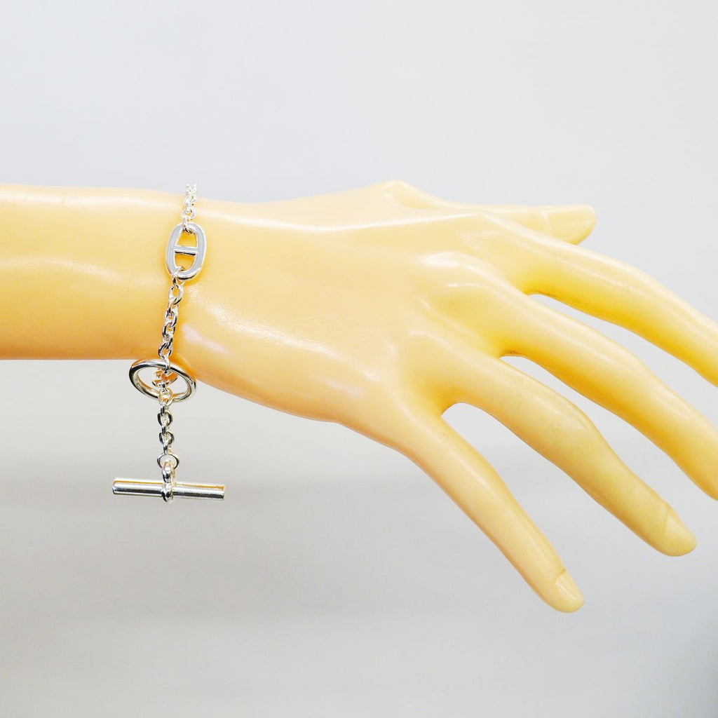 Hermes Chaine D'ancre Farandole 925 Sterling Silver Bracelet — view 7