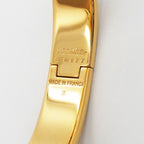 Hermes Bangle Clic Clac PM Gold Plated White Bracelet — view 5
