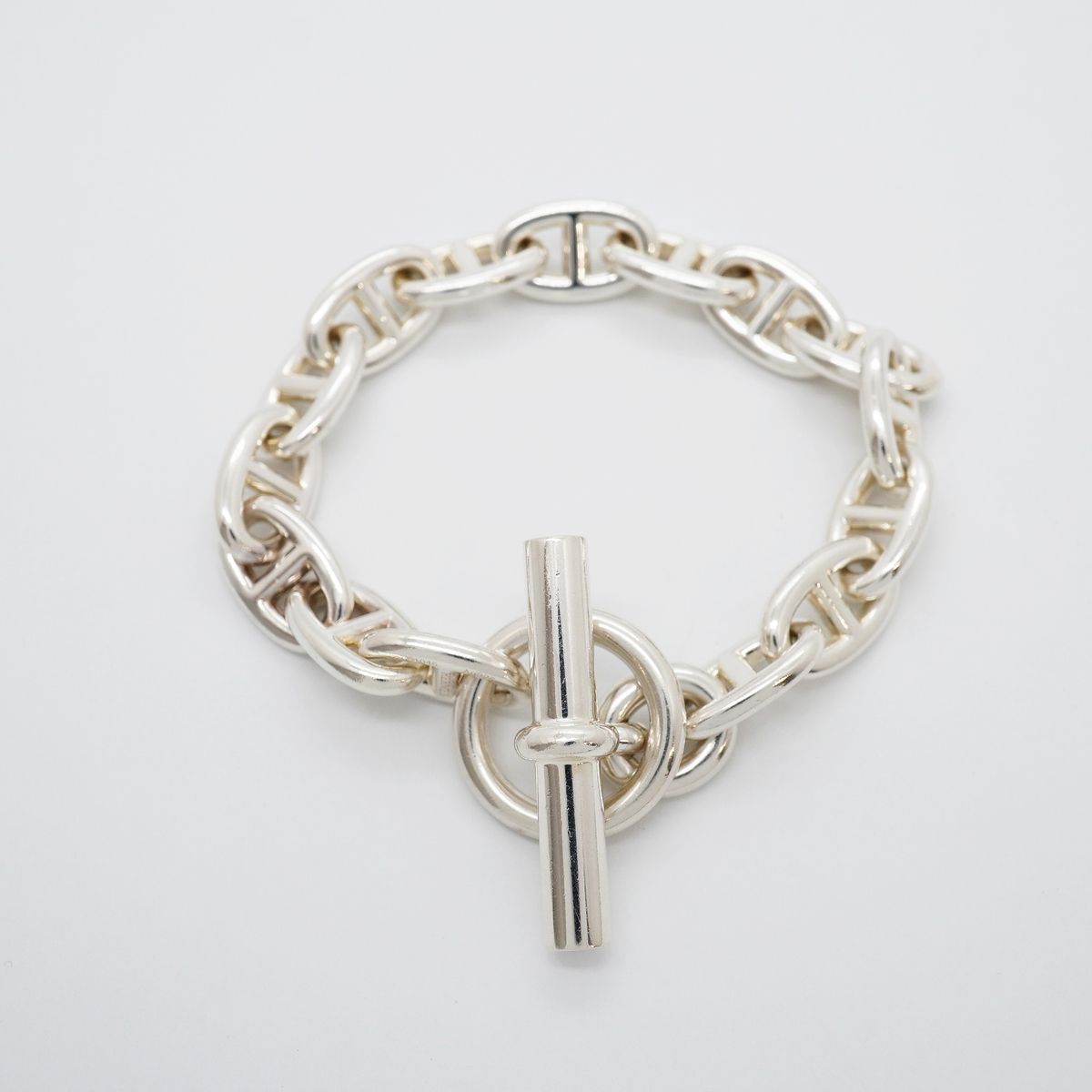 Hermes Chaine D'ancre MM Silver Bracelet — view 3