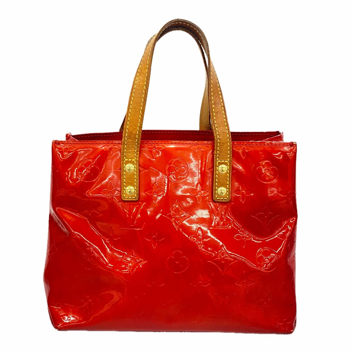 Louis Vuitton Vernis Reed PM Rouge Handbag