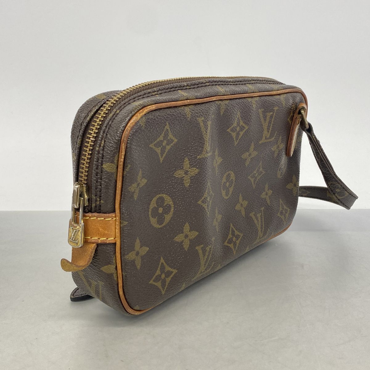 Louis Vuitton Shoulder Bag Monogram Pochette Marly Bandouliere Brown — view 2