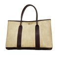 Hermes Tote Bag Garden Party PM Toile Ash Brown Silver