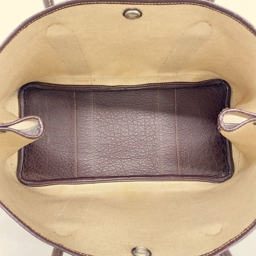 Hermes Tote Bag Garden Party PM Toile Ash Brown Silver — view 4