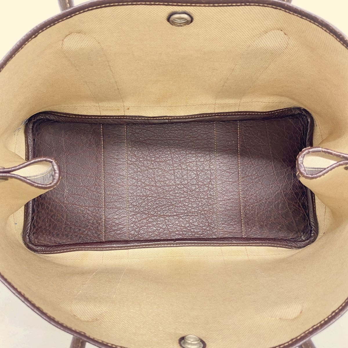 Hermes Tote Bag Garden Party PM Toile Ash Brown Silver — view 4