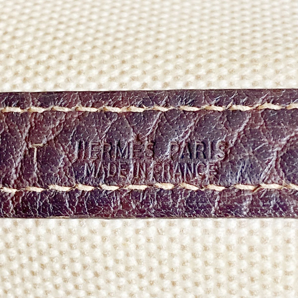 Hermes Tote Bag Garden Party PM Toile Ash Brown Silver — view 5