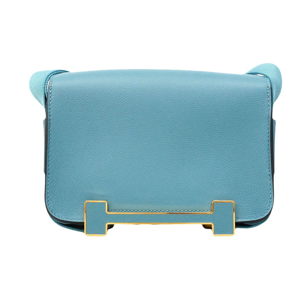 Hermes Shoulder Bag Geta Ever Color New Blue Jean Gold — view 8