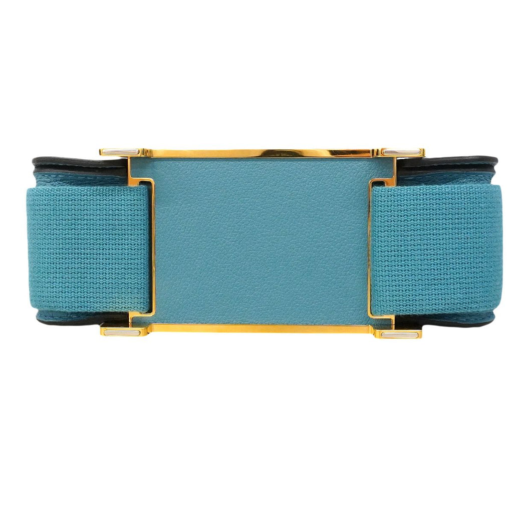 Hermes Shoulder Bag Geta Ever Color New Blue Jean Gold — view 3