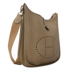 Hermes Shoulder Bag Evelyne Taurillon Clemence Etoupe Silver — view 2