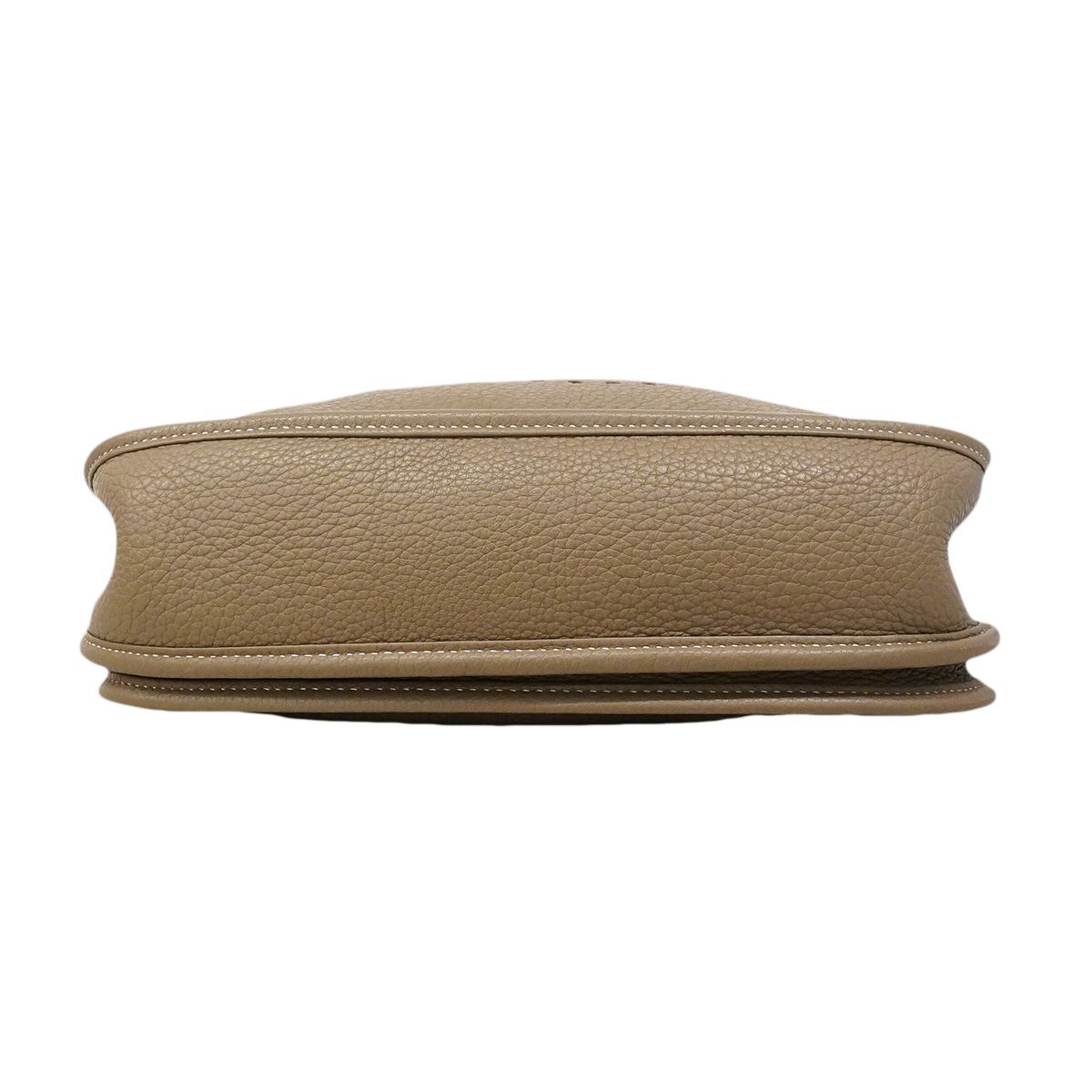 Hermes Shoulder Bag Evelyne Taurillon Clemence Etoupe Silver — view 3