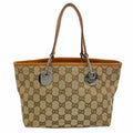 Gucci GG Canvas Beige Silver Handbag