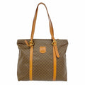 Celine Tote Bag Macadam Brown Gold